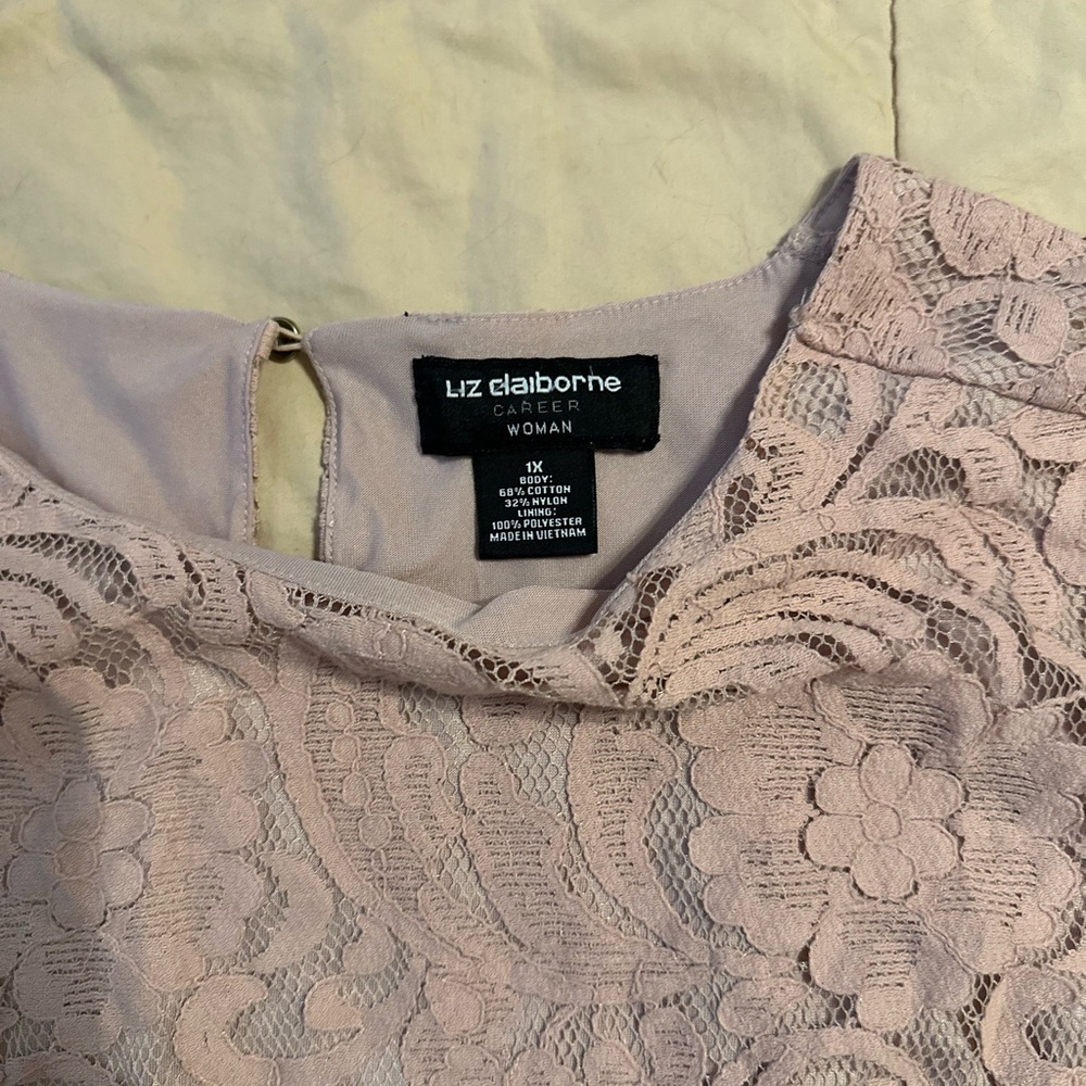 BOGO: Pink Lace Blouse - Picture 2 of 2